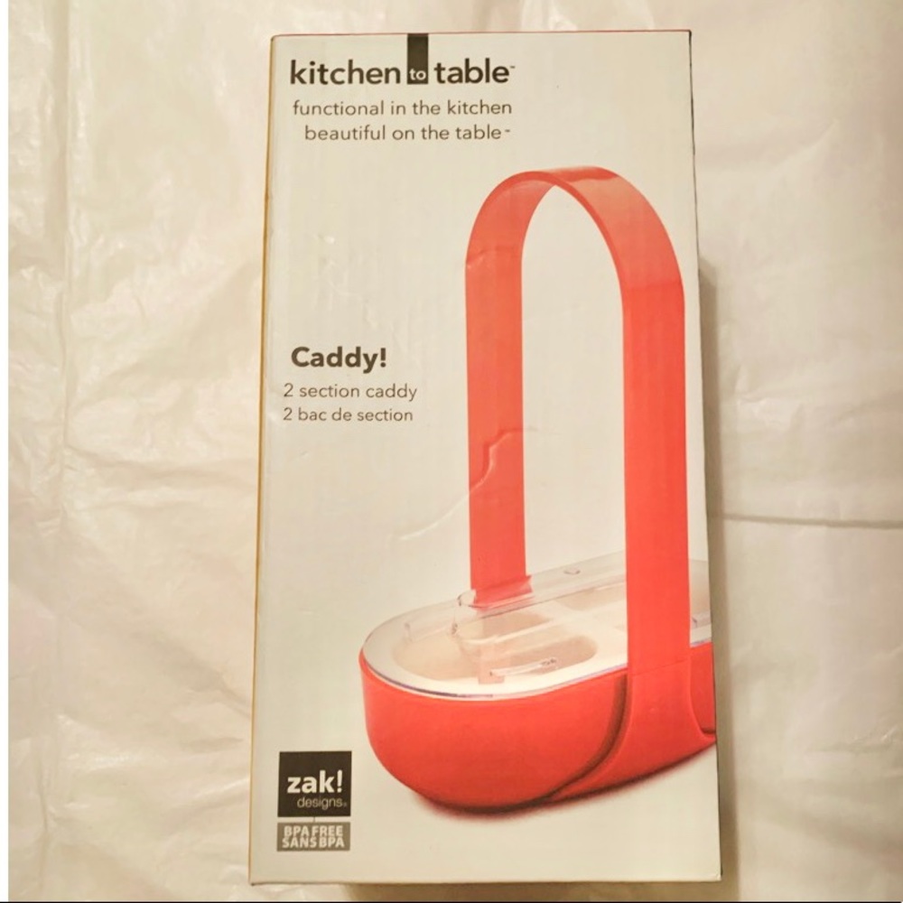 NIB zak Designs 2 Section Caddy